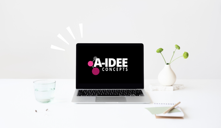 Bild mit A-IDEE-Logo auf Laptop